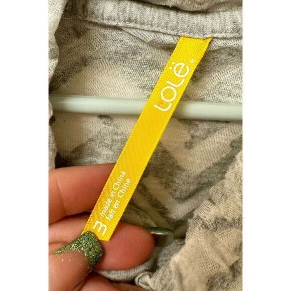 Lole Chevron Cowl Neck Performance Lightweight Long Sleeve Gray Shirt M - Picture 5 of 10